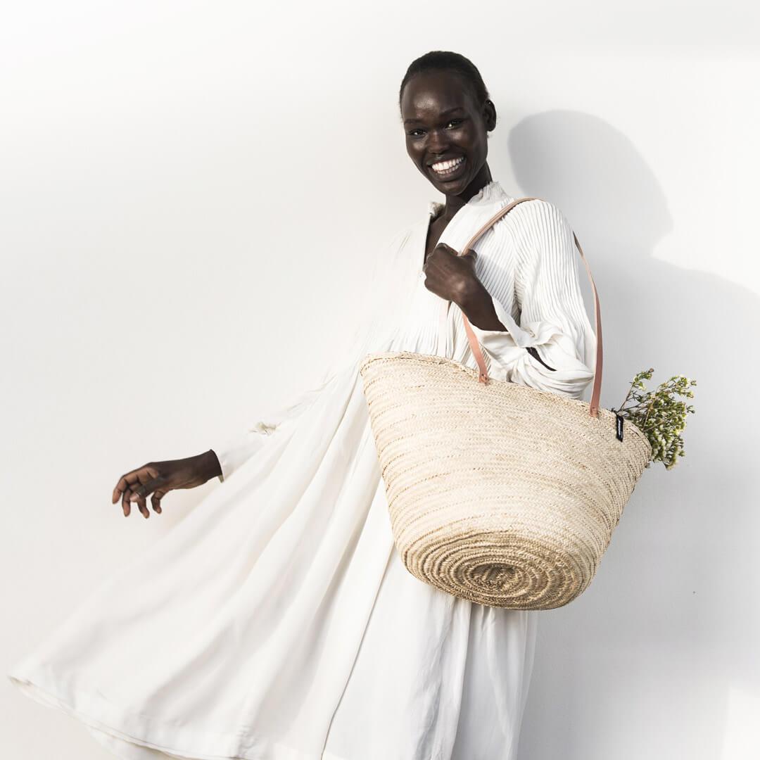 MIFUKO Mkeka Shopper Basket | Natural