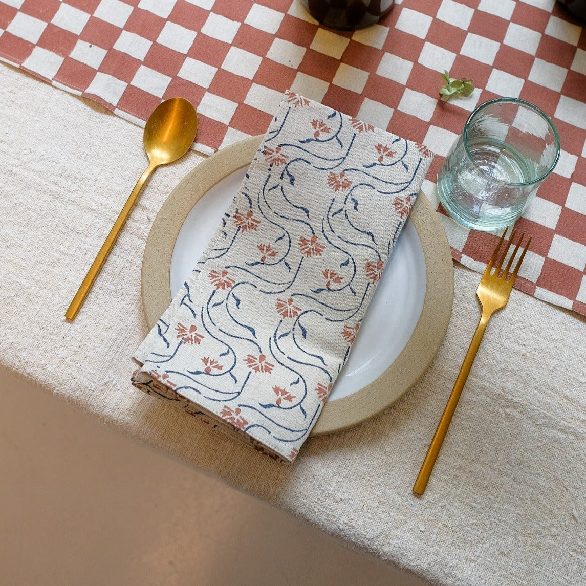 Soil to Studio JUHI - Block-printed Table Napkins - Set of 4