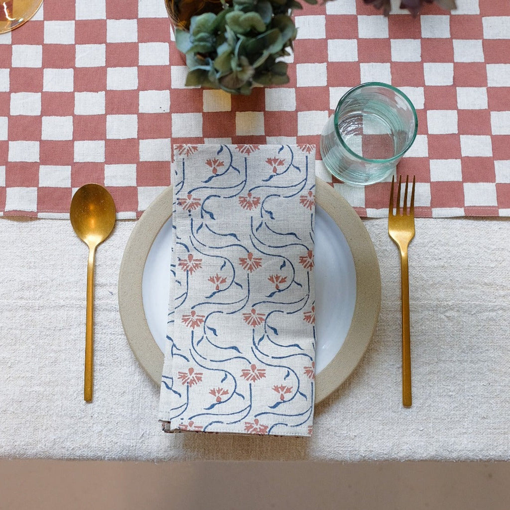 Soil to Studio JUHI - Block-printed Table Napkins - Set of 4
