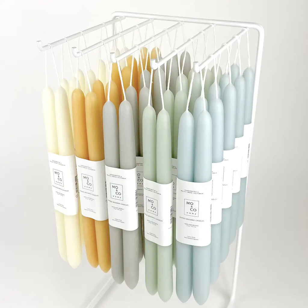Dipped Beeswax Taper Candles