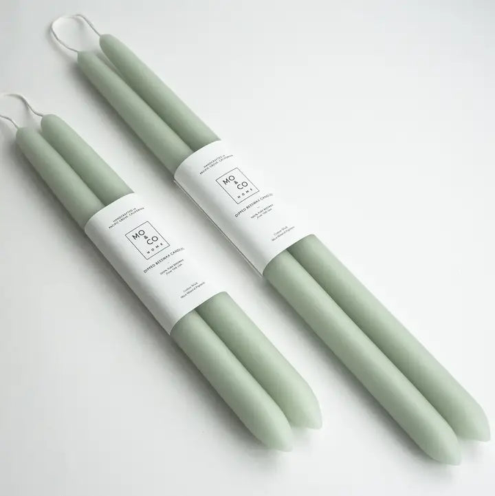 Dipped Beeswax Taper Candles