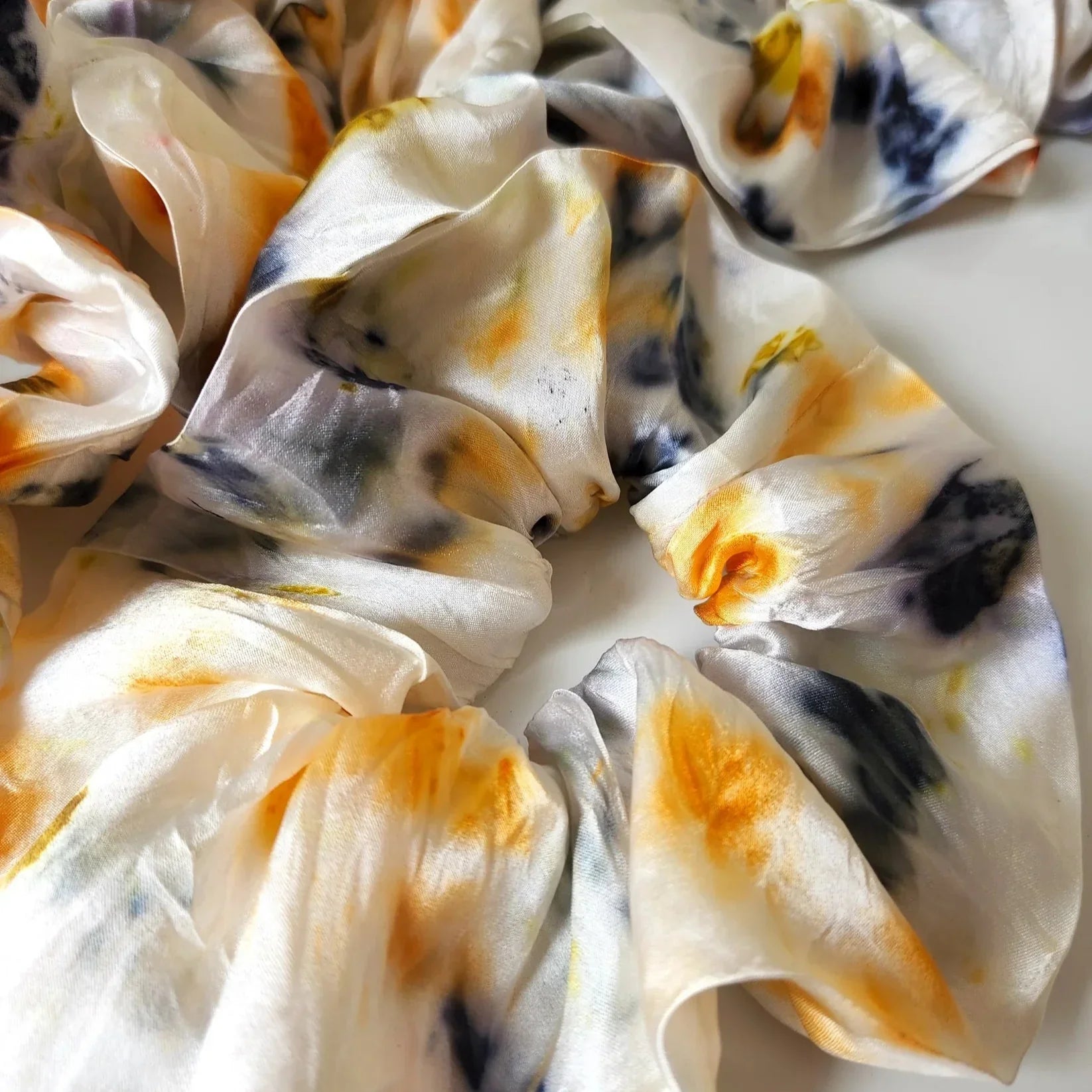 Artist Botanically Dyed Silk Hair Scrunchie