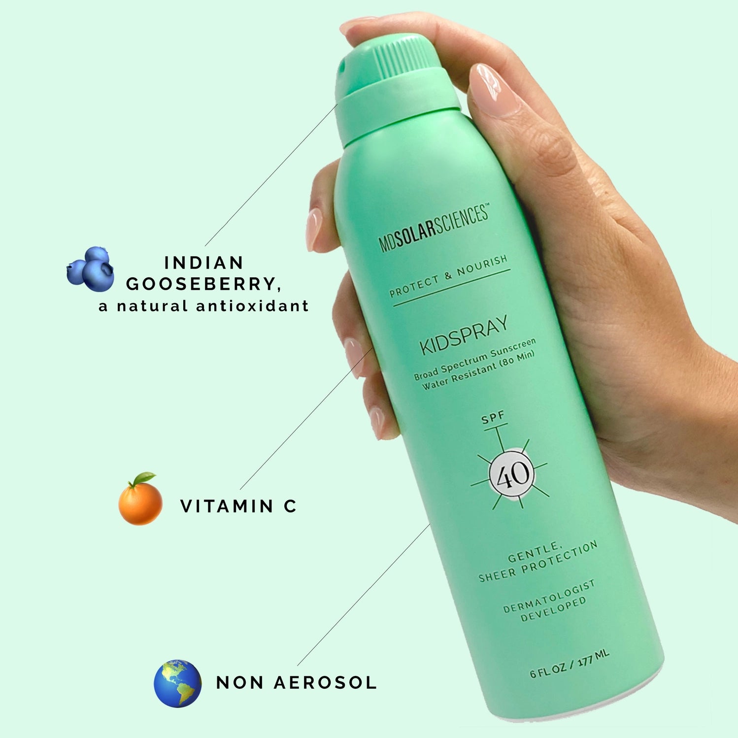 Kidspray Spf 40 6 oz | Non-Aerosol Sunscreen Spray For Kids