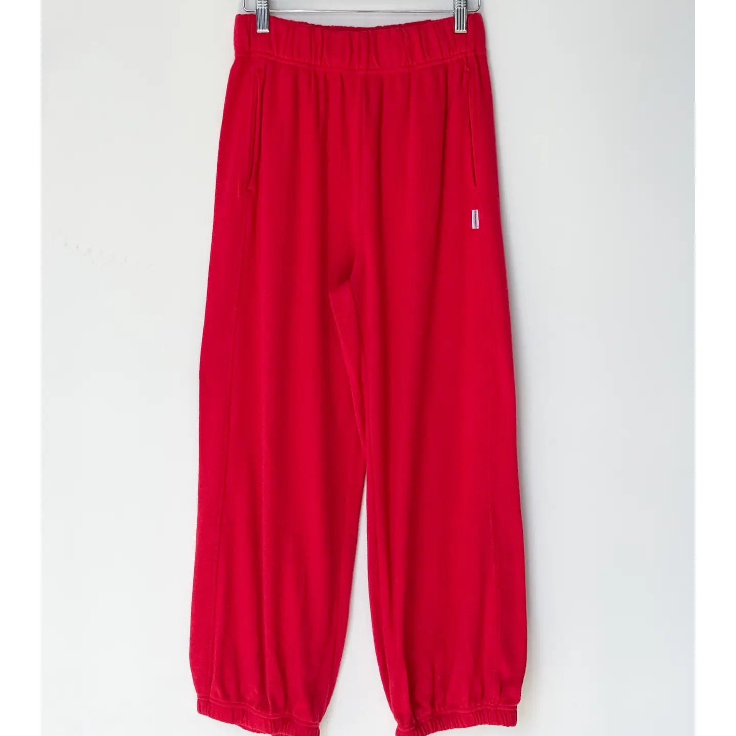 Pointelle Balloon Pants - Red Apple