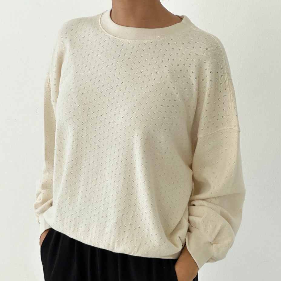 Pointelle Core Sweatshirt