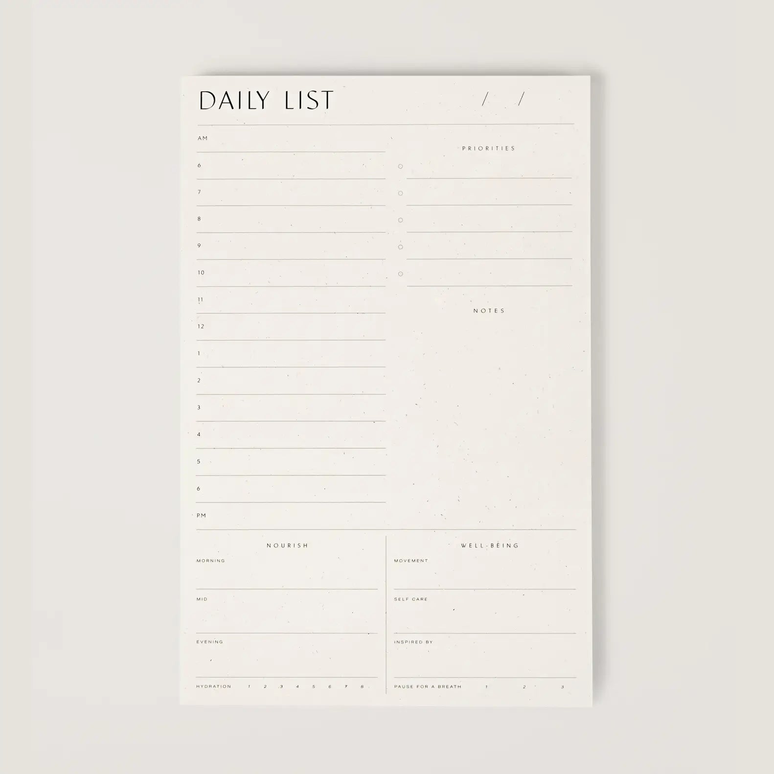 Daily List Pad