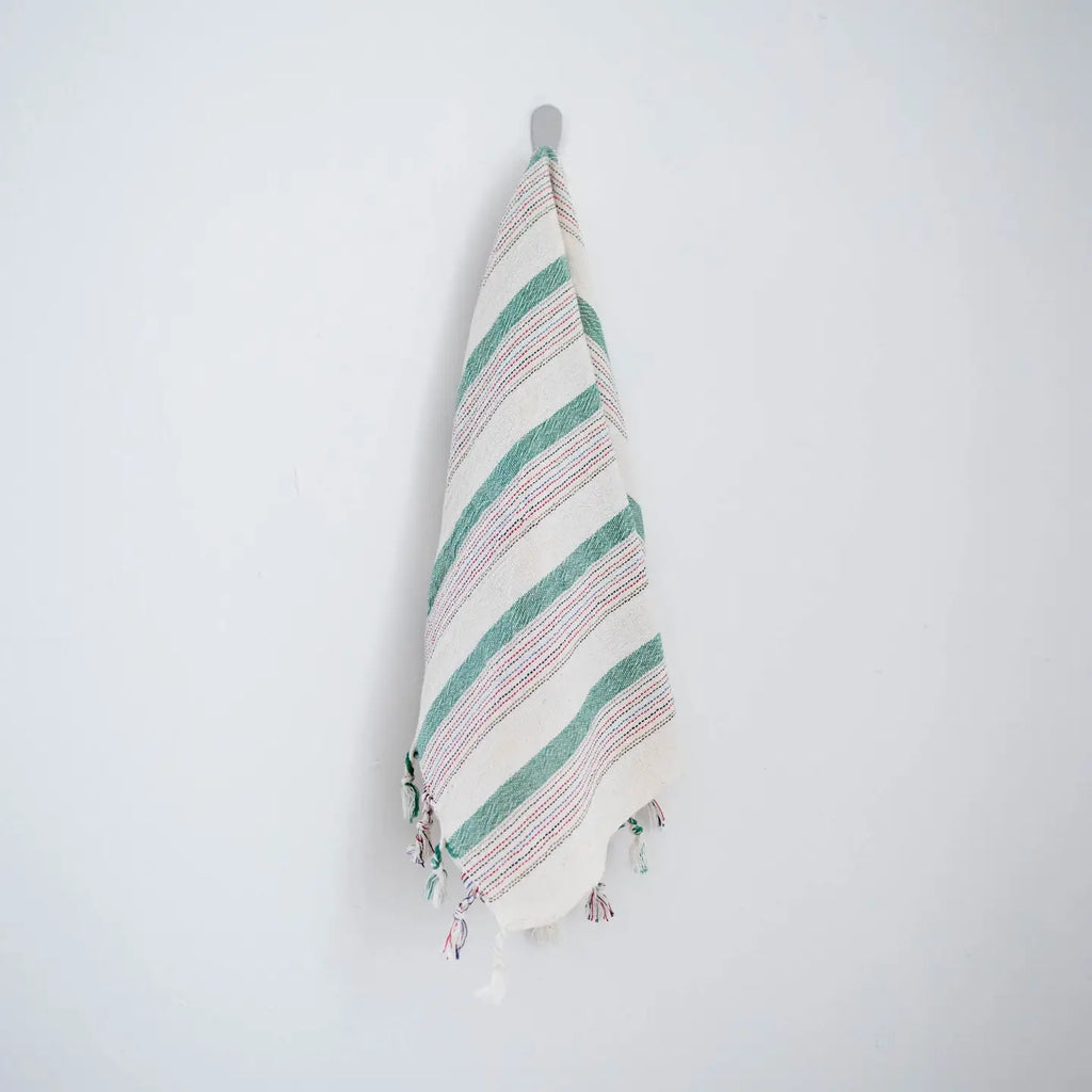 Montauk Hand Towel Green Ivory