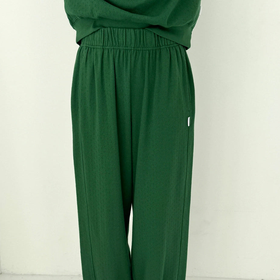 Pointelle Balloon Pants - Moss