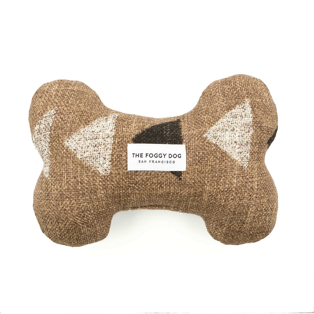 The Foggy Dog Amani Clay Dog Bone Squeaky Toy