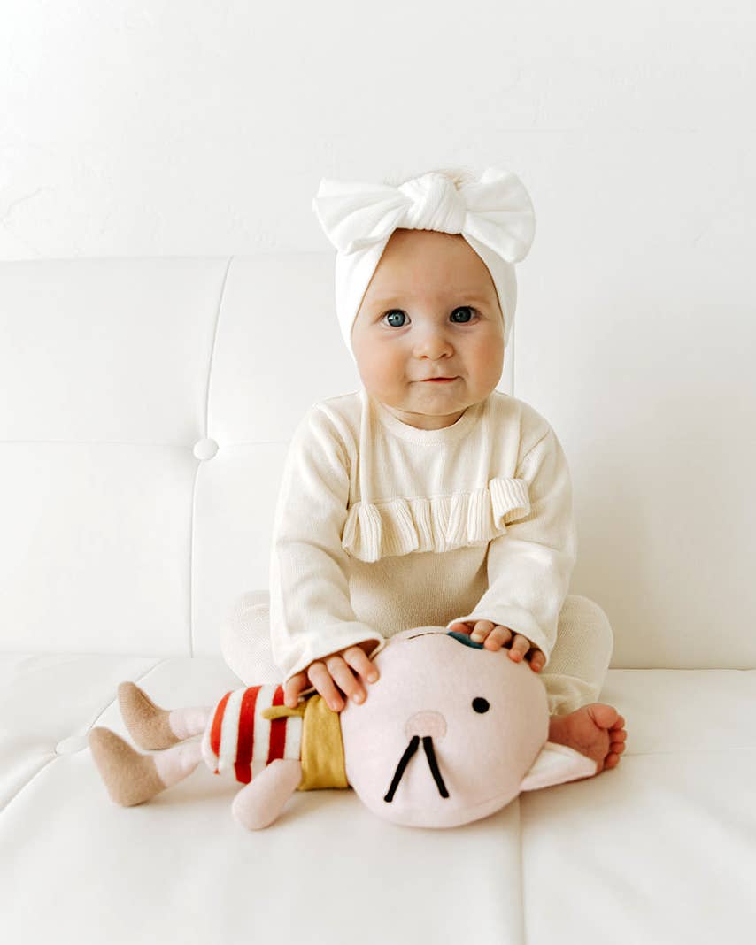 Remi Cat- Organic Fine Knit Stuffed Animal Baby Toy