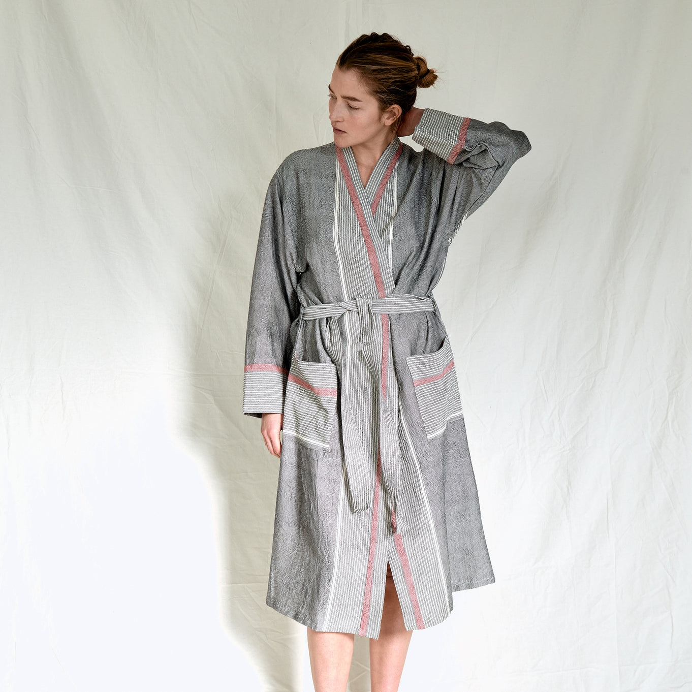 Home & Loft Charcoal Tribeca Long Robe