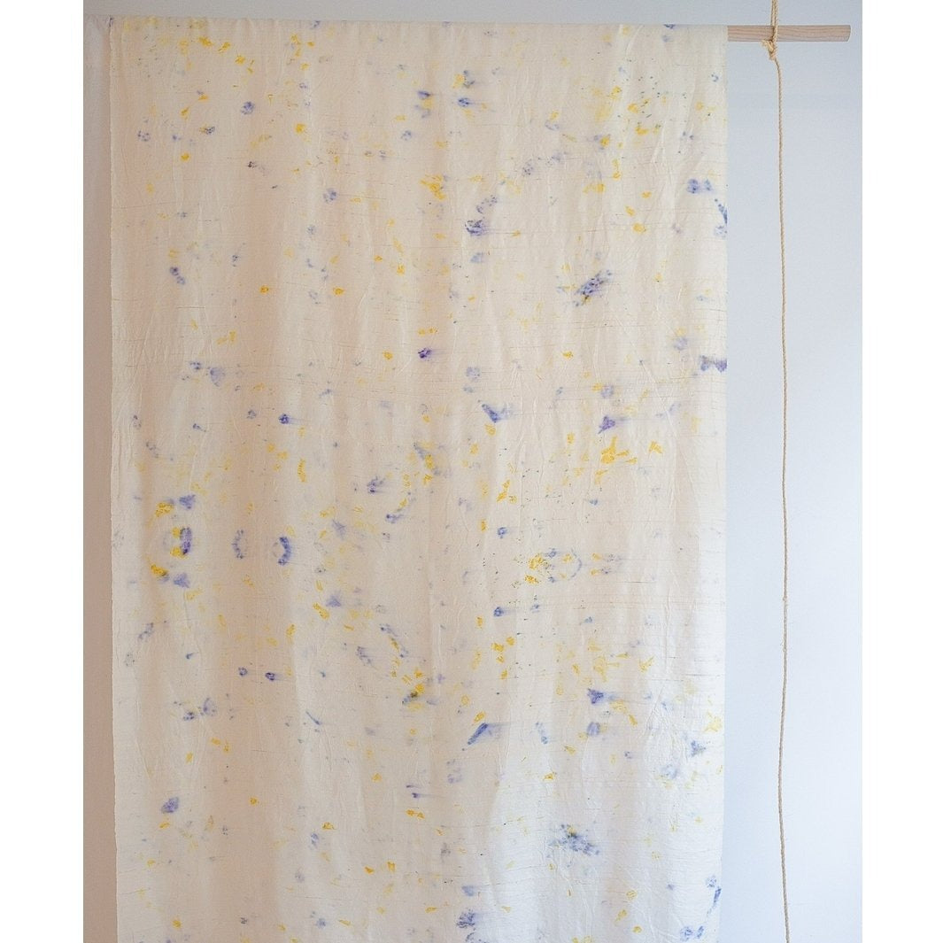 Soil to Studio AKIRA - Botanically Hand-dyed & Handwoven Raw Silk Shawl