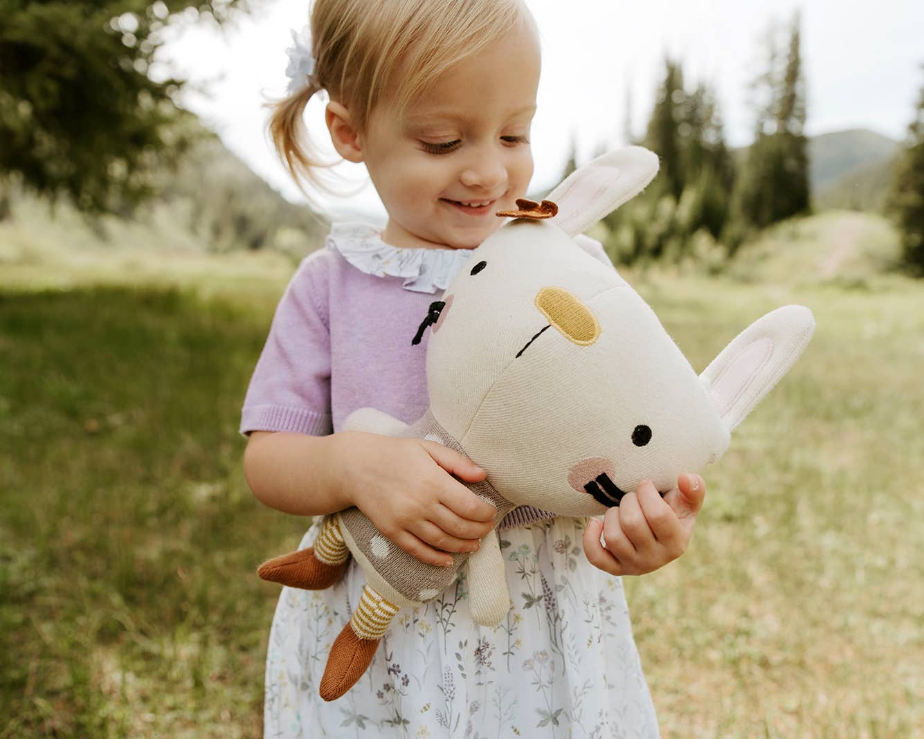 Sam Bunny- Organic Fine Knit Stuffed Animal Baby Toy
