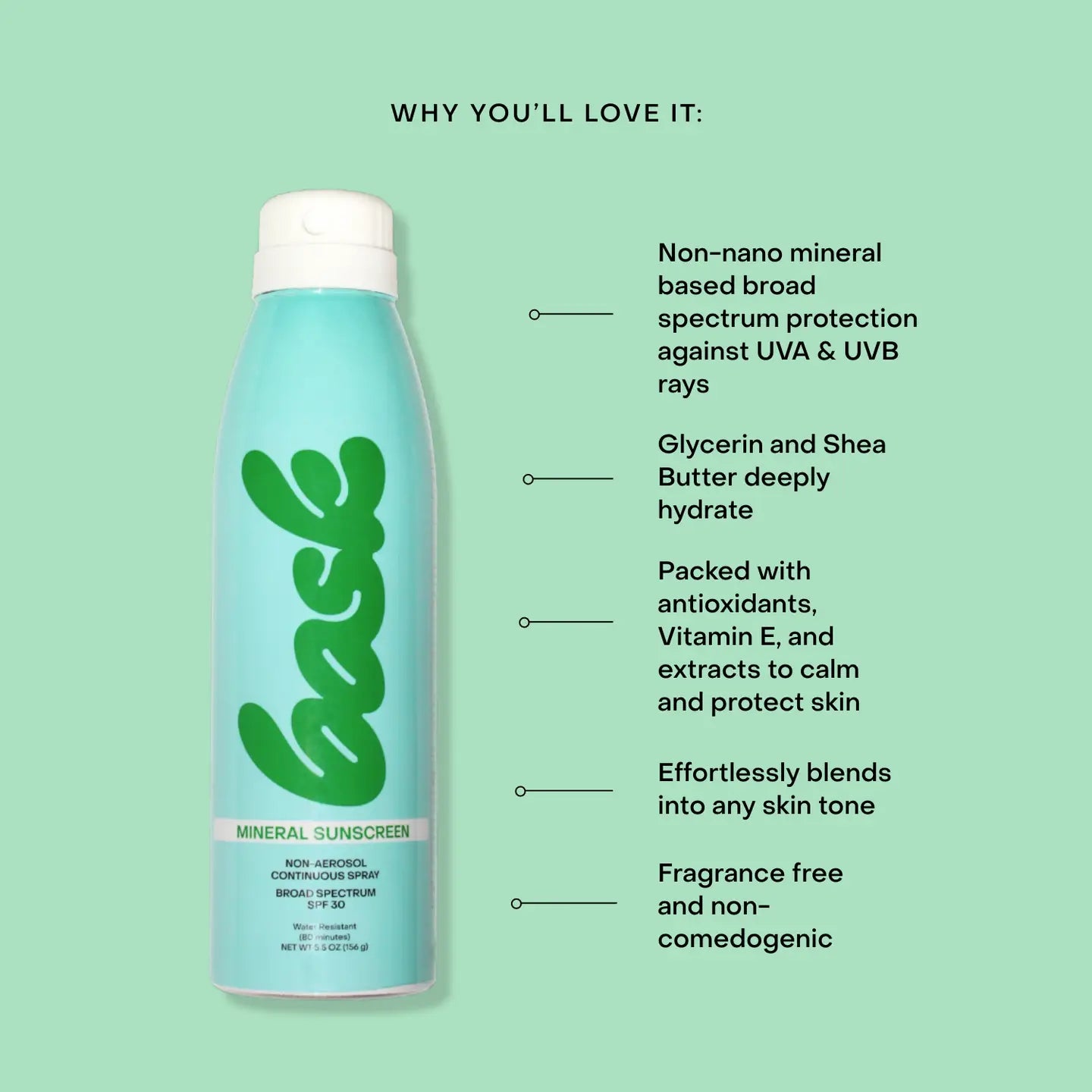 Spf 30 Mineral Non-Aerosol Spray - Reef Safe Sunscreen