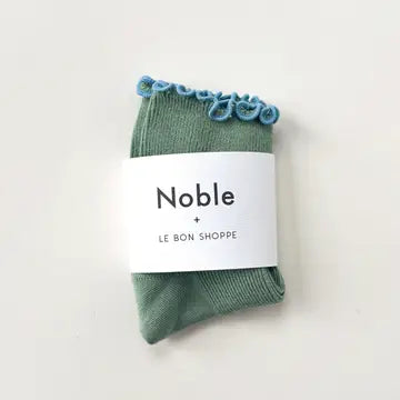 The Petite Ruffled Modal Socks
