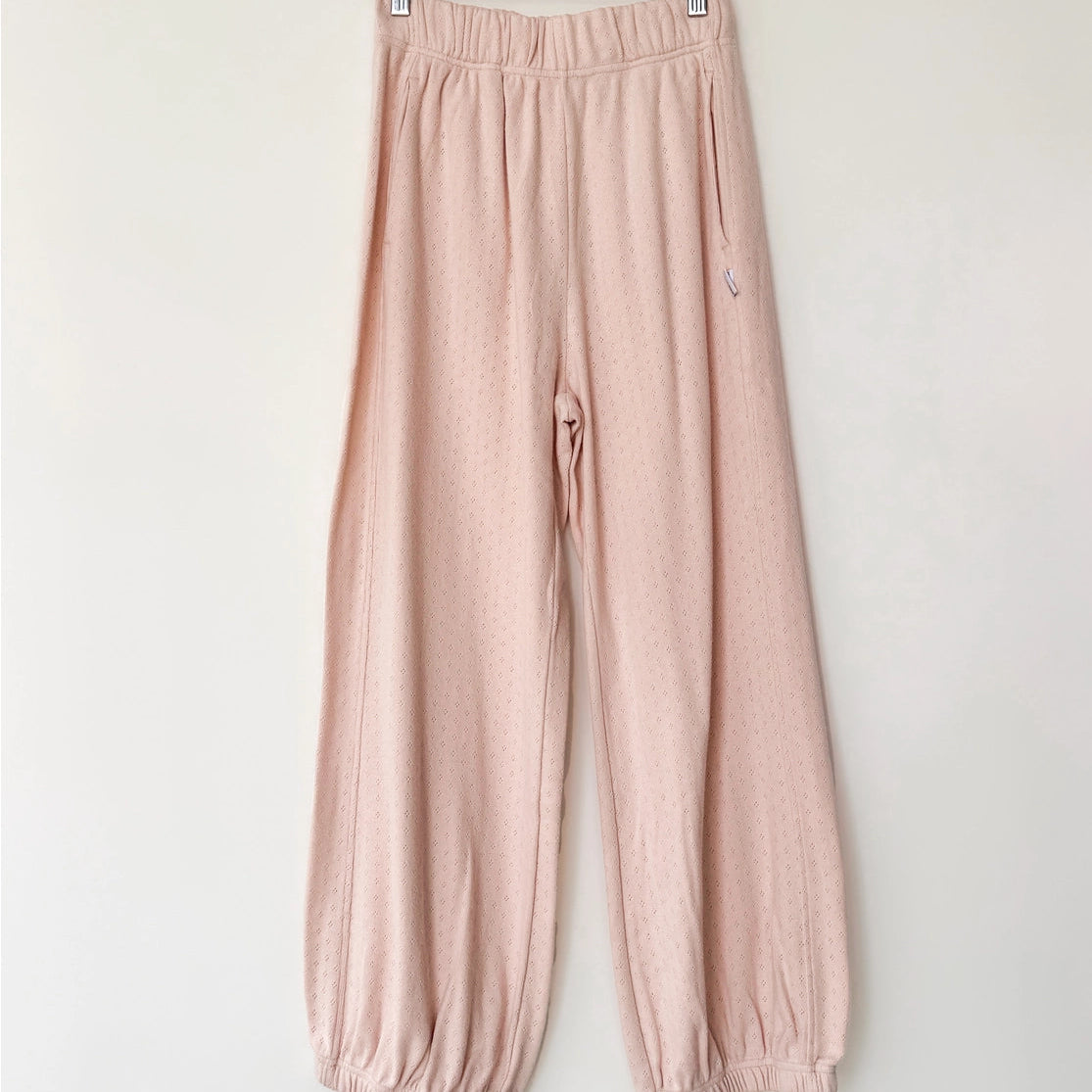 Pointelle Balloon Pants - Baby Pink