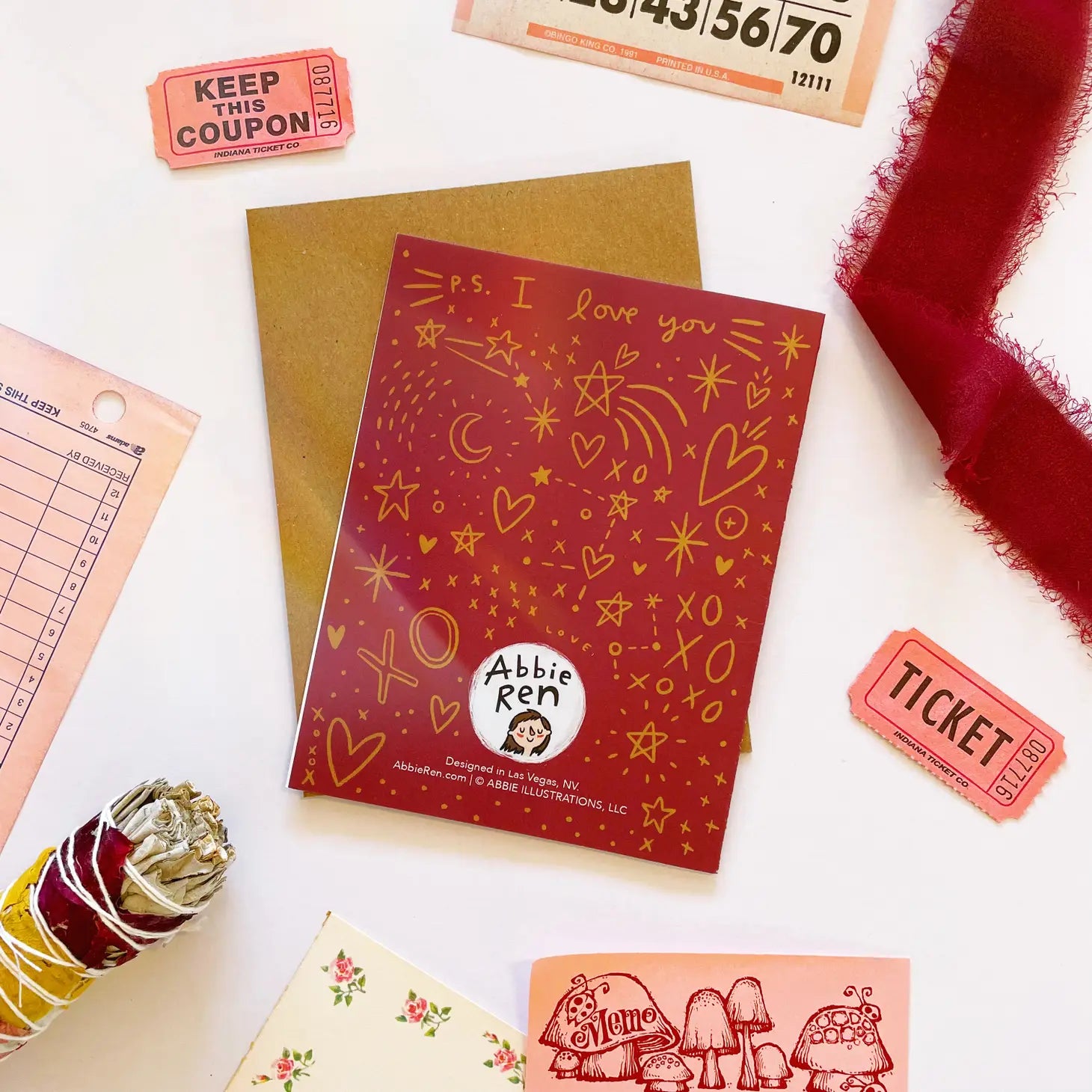 Abbie Ren | I Heart You Valentine's Day Greeting Card