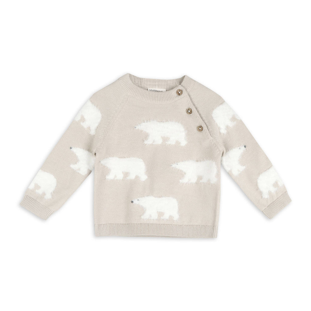 Polar Bear Baby Sweater Pullover & Pants (Organic Cotton)