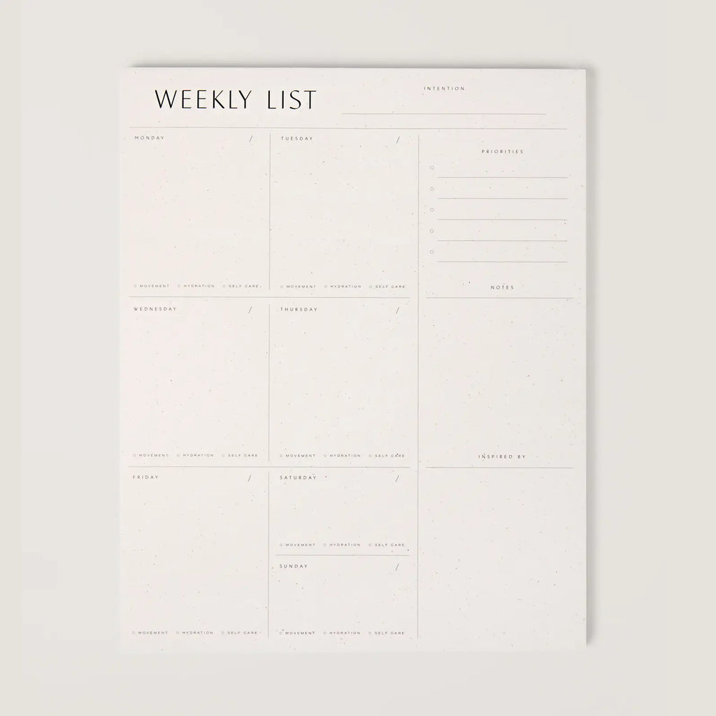 Weekly List Pad