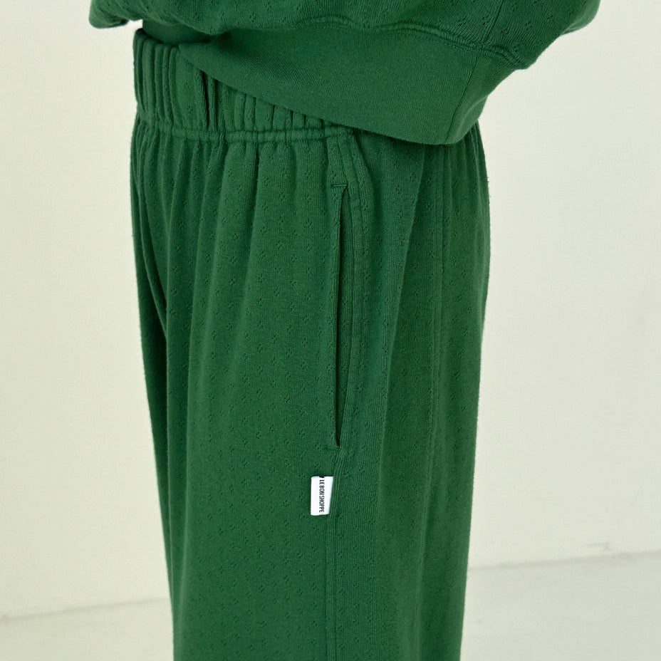Pointelle Balloon Pants - Moss