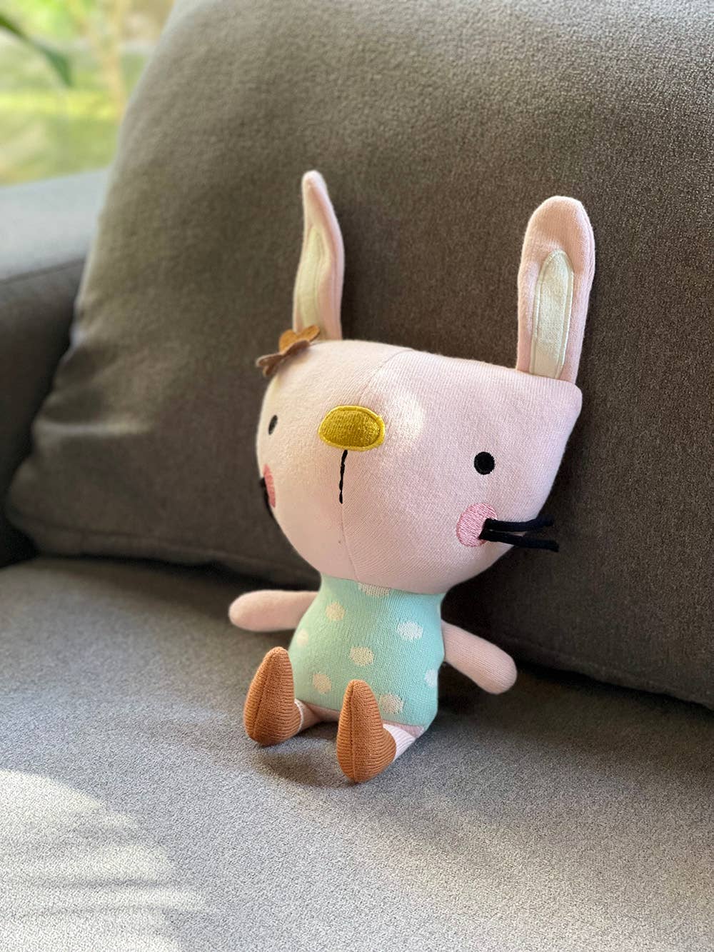 Sam Bunny- Organic Fine Knit Stuffed Animal Baby Toy