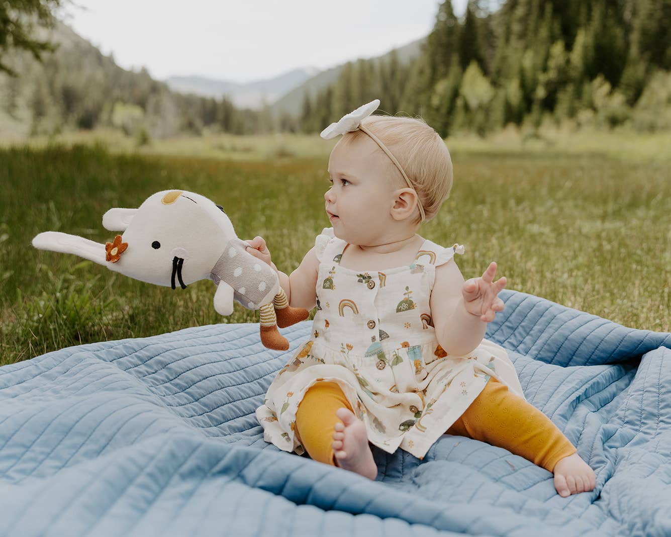 Sam Bunny- Organic Fine Knit Stuffed Animal Baby Toy