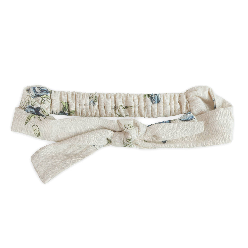 Anais Floral Baby Romper + Headband (Linen Blend)