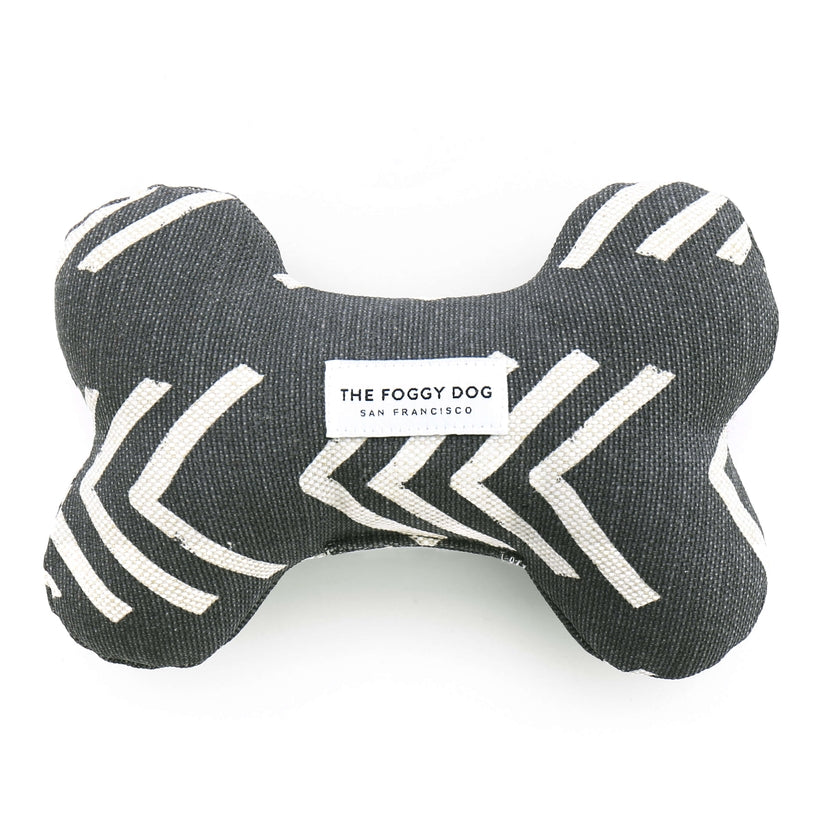 Modern Mudcloth Black Stripe Squeaky Toy