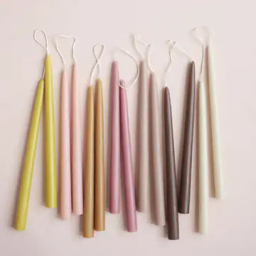 12" Dipped Taper Candles