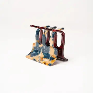 Mini Gemini Claw Clip - Azurite