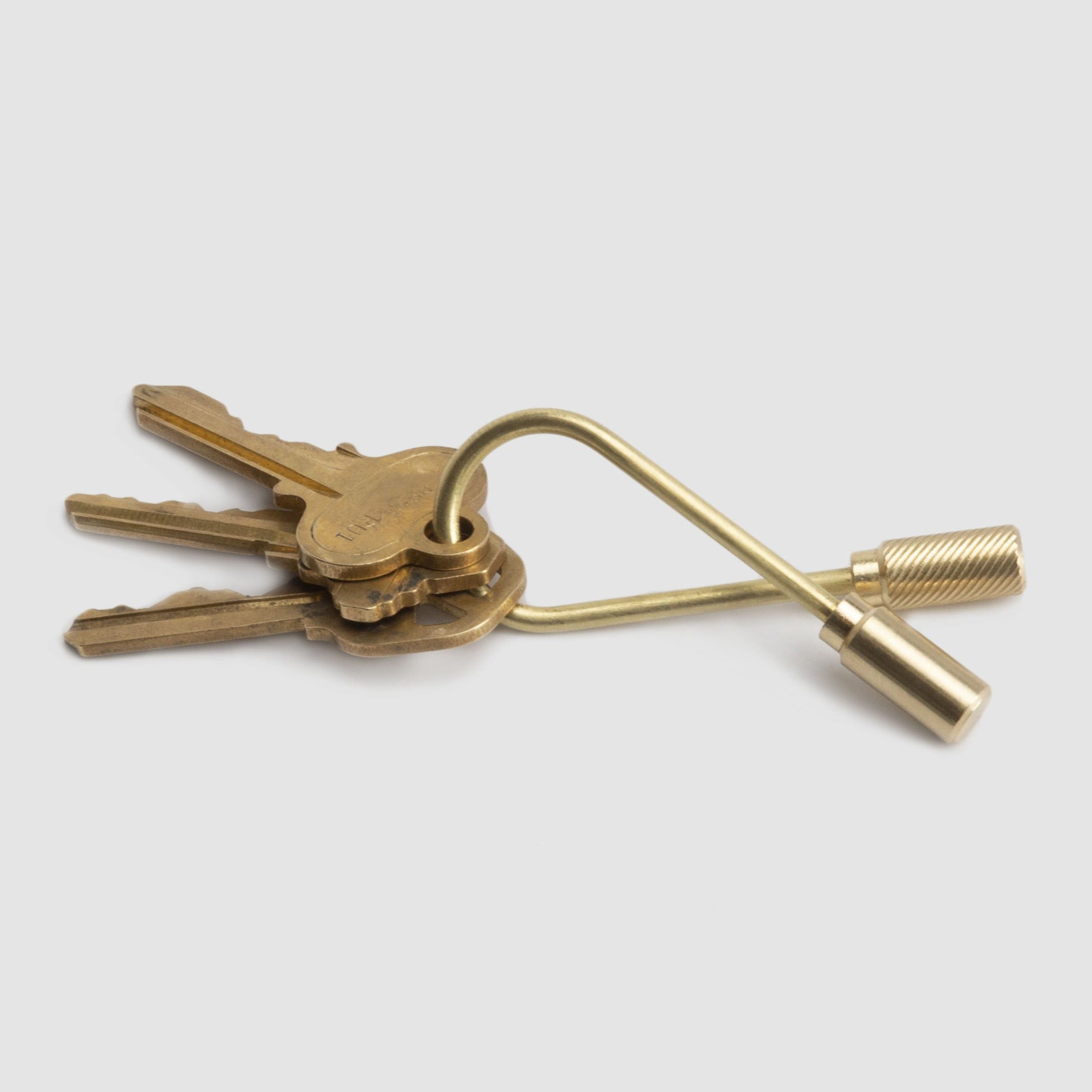 Helix Keyring - Brass & Stainless