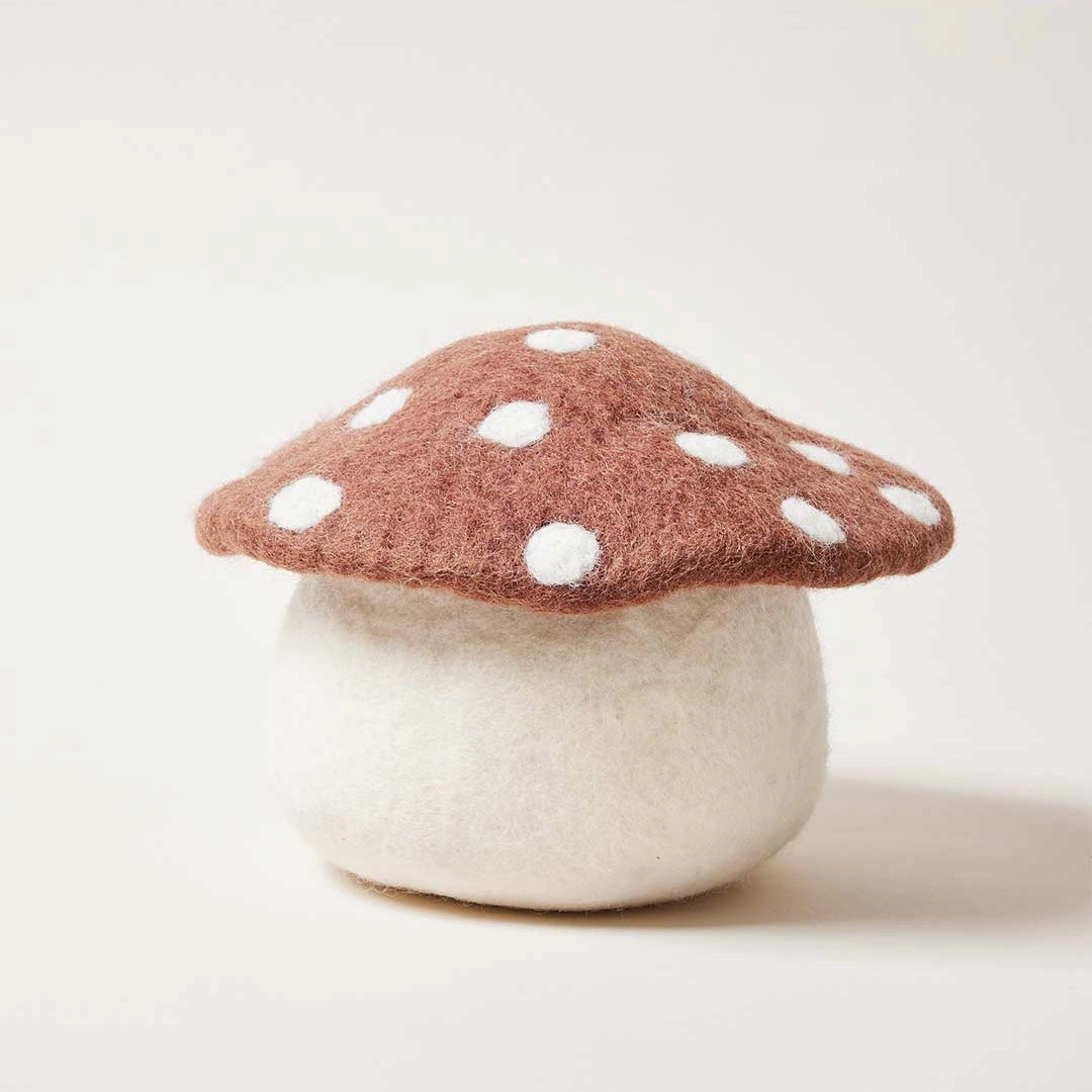 Artisan Felted Mushroom Doorstop