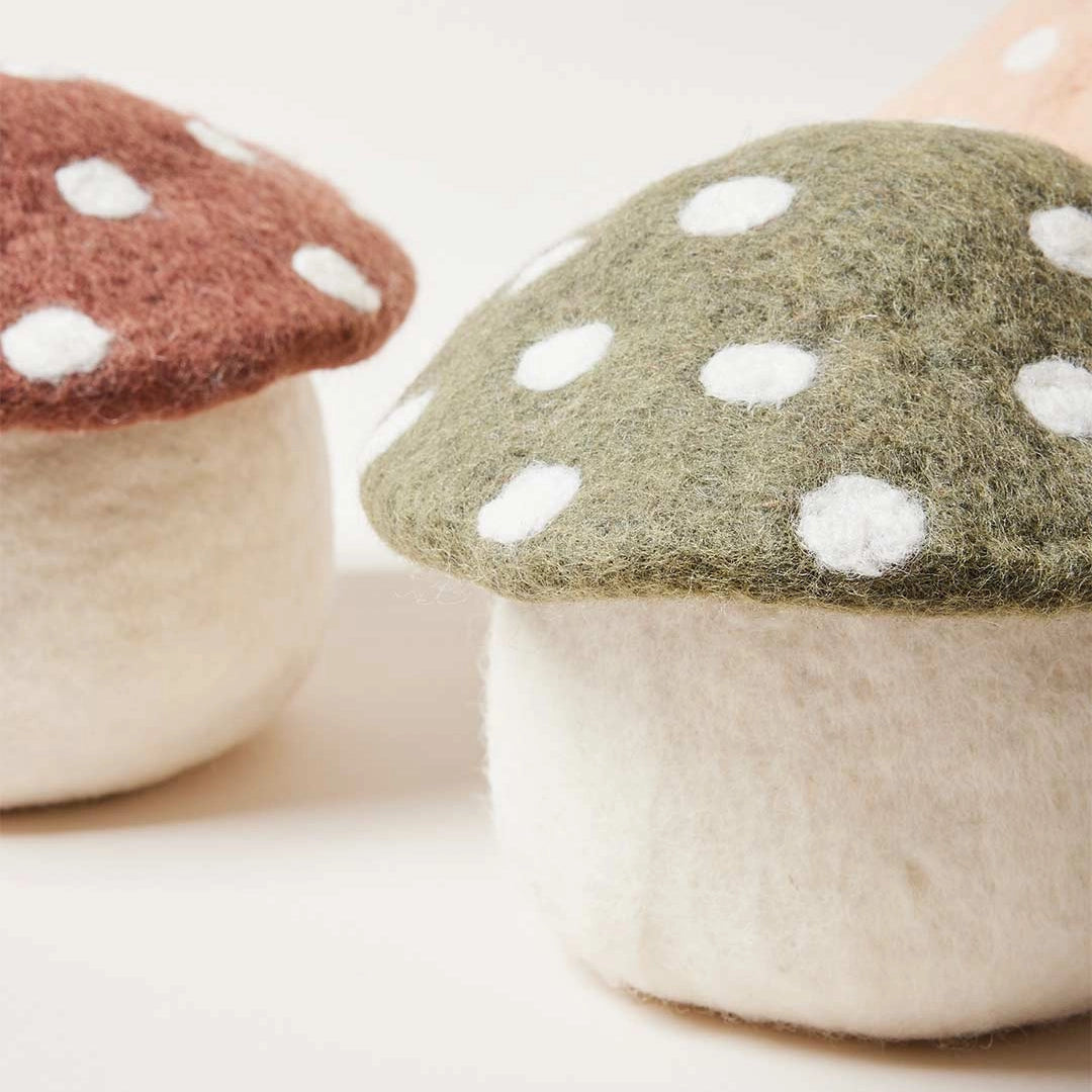 Artisan Felted Mushroom Doorstop