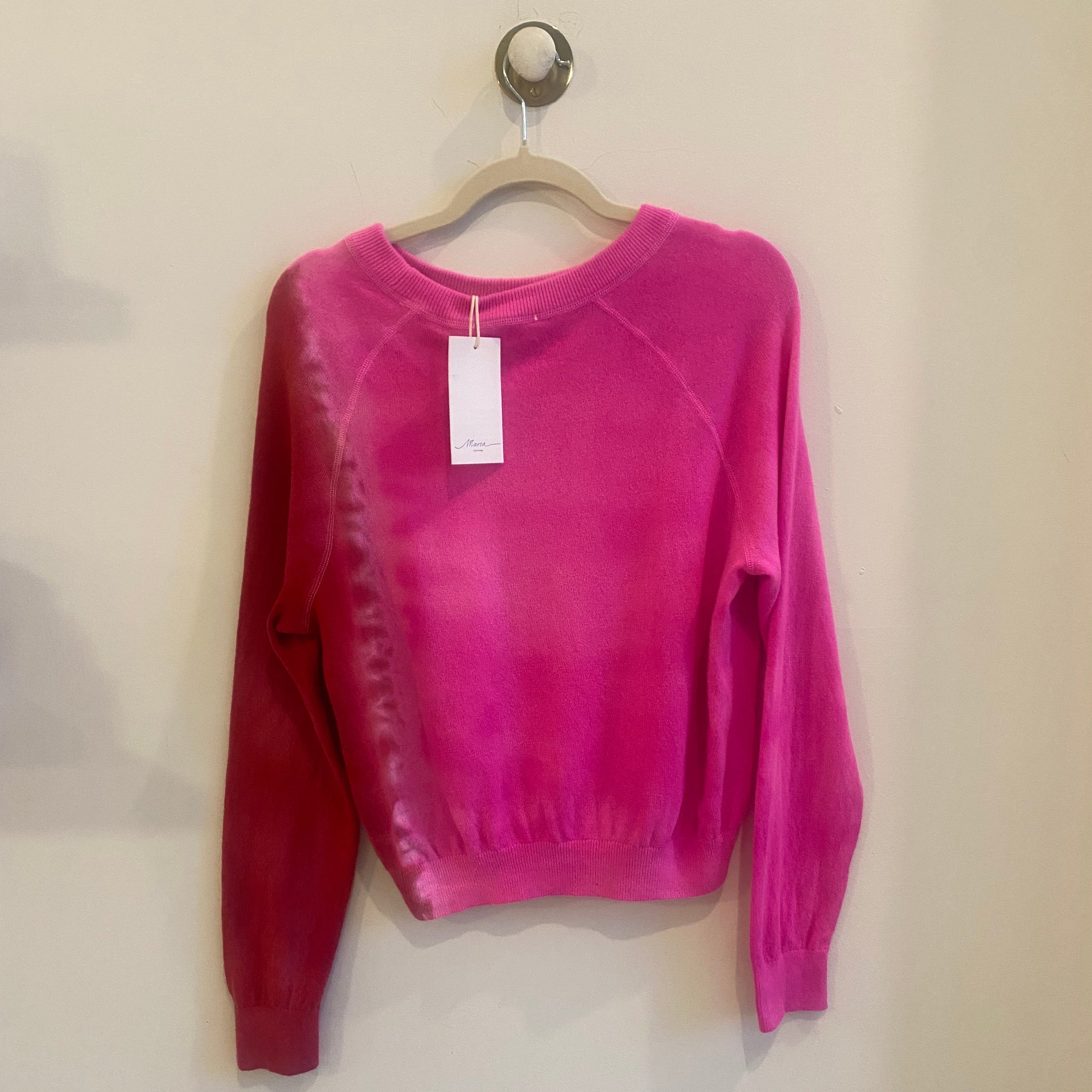 Cashmere Sweater - Hot Fuscia & Malbec