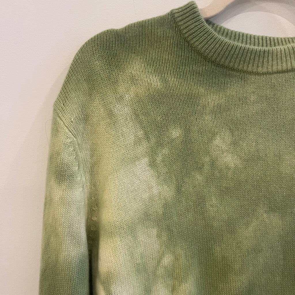Cashmere Slouch Crew - Mutsu Green