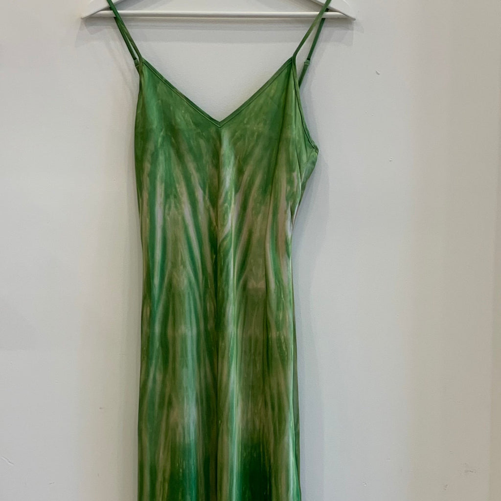 Marea - Dyed Silk Sheath - Jade Green