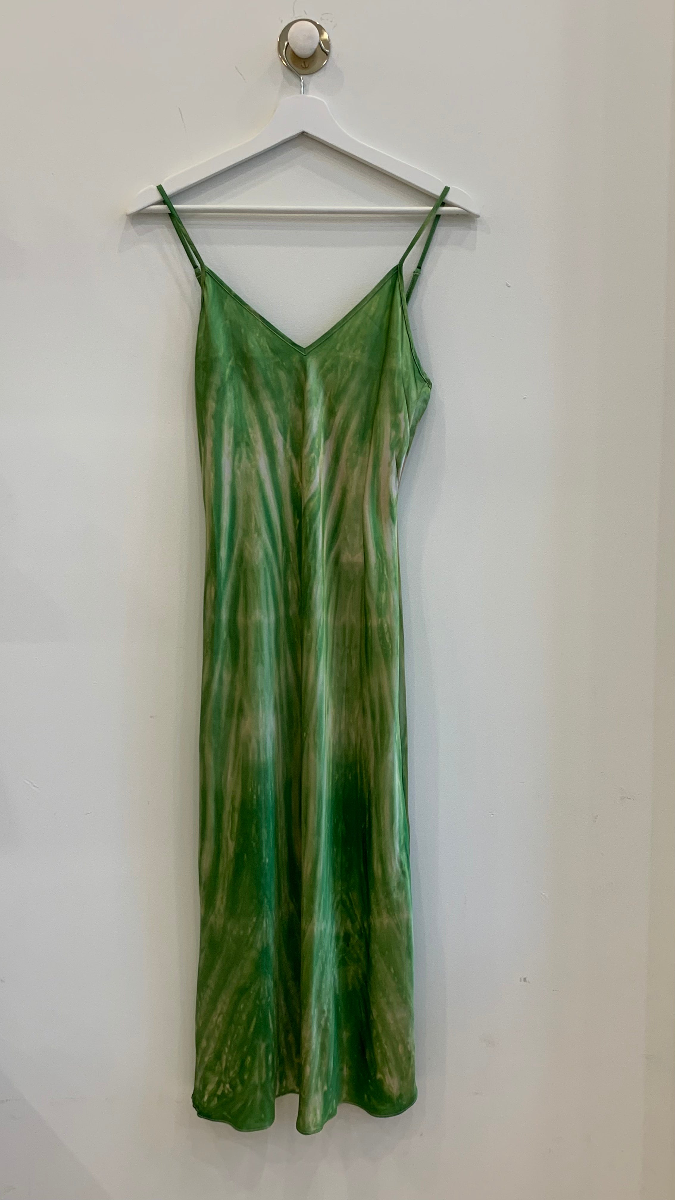 Marea - Dyed Silk Sheath - Jade Green