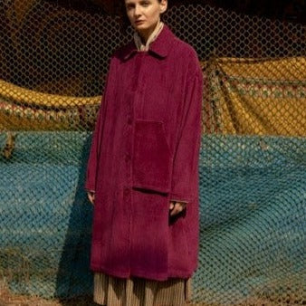 Runaway Bicycle LARRY Long Jacket - Deep Magenta