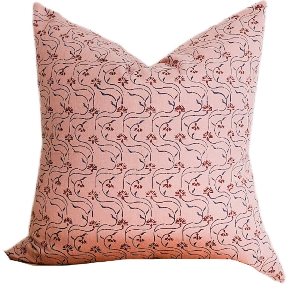 Soil to Studio TARA - Hand Block-printed Linen Pillow Case (insert not included)