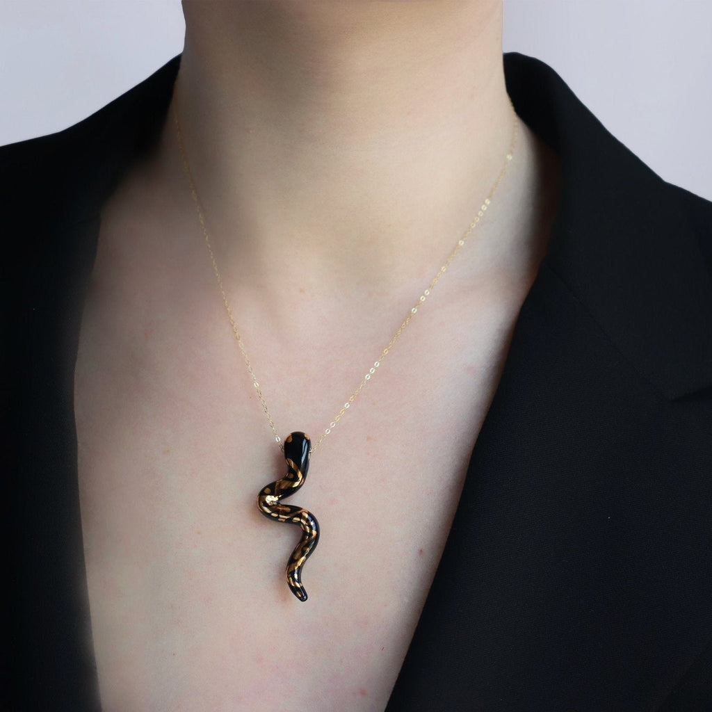 Serpent Pendant - Black