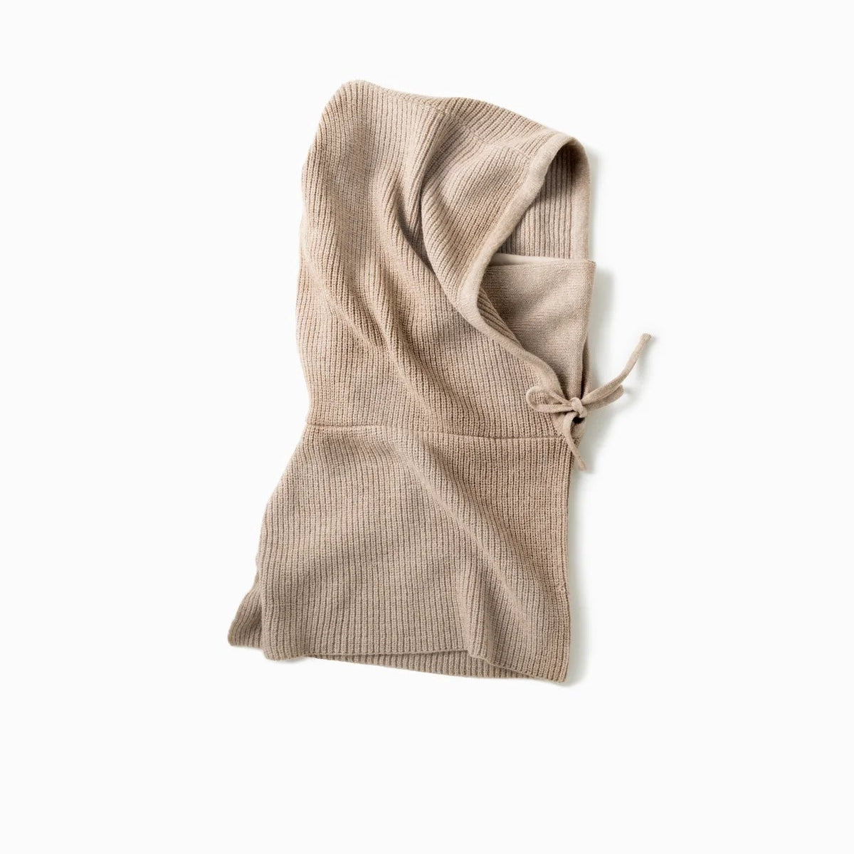 High Neck Hoodie Snood - Latte