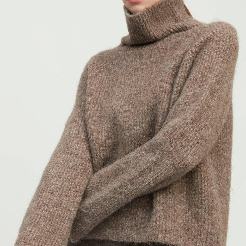Mongol Soft Funnel Neck Sweater