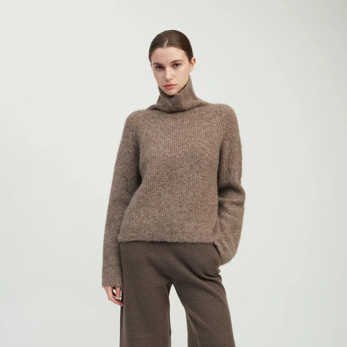 Mongol Soft Funnel Neck Sweater