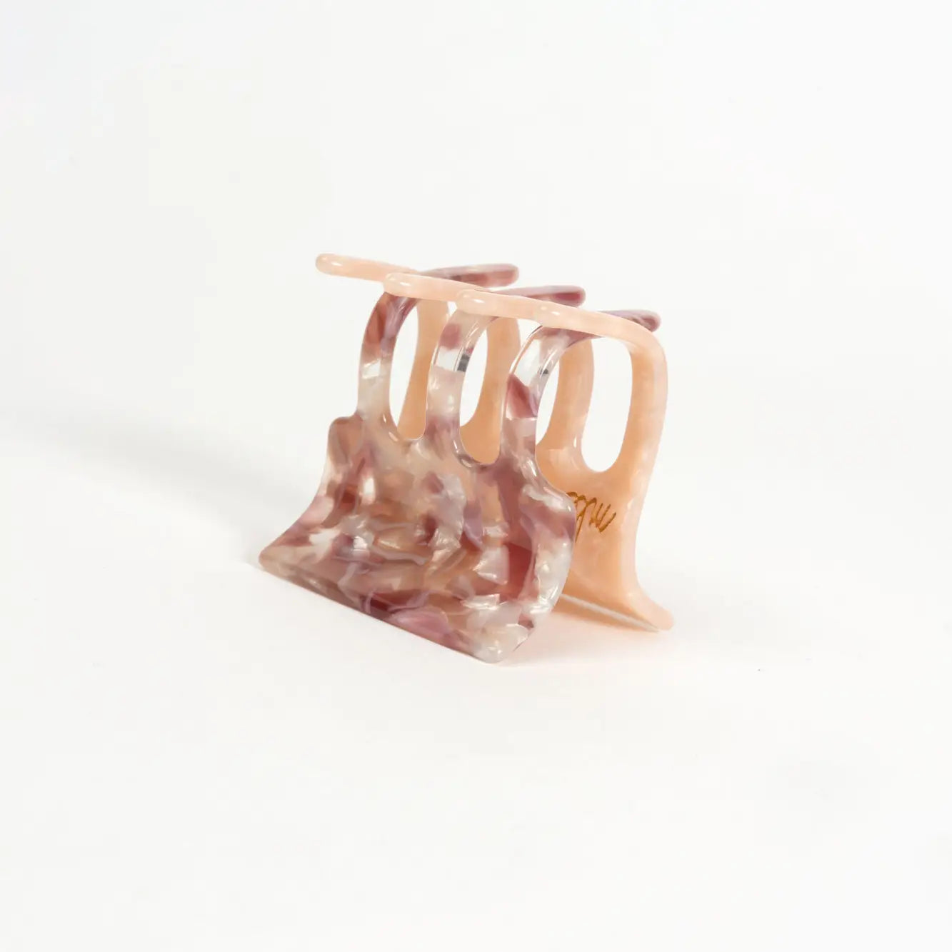 Mini Gemini Claw Clip - Rose Quartz