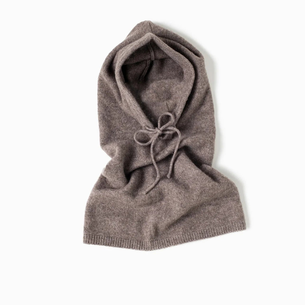 Hoodie Snood - Ivory & Taupe