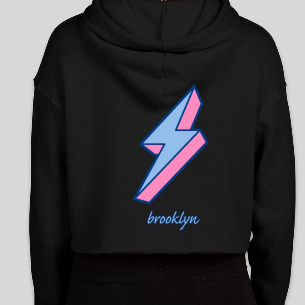 PREMA Retro Women's Cropped Hoodie - Black