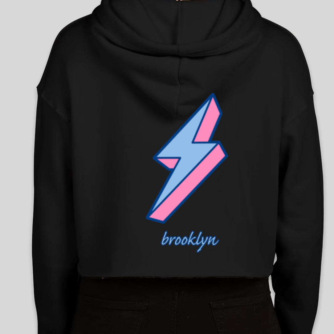 PREMA Retro Women's Cropped Hoodie - Black