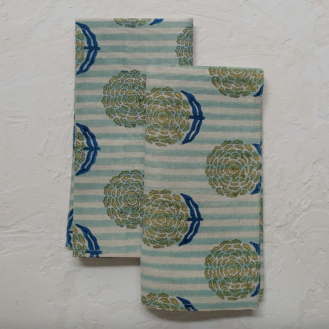 ALISHA Block Printed Napkin Set of 4 (Blue)