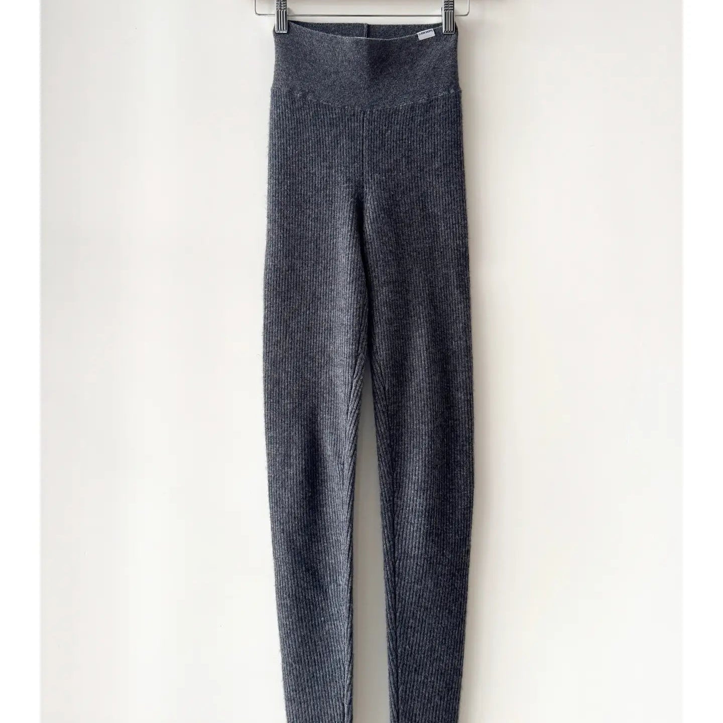 Cashmere Ribbed Leggins - Charcoal