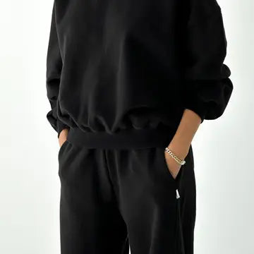 French Terry Core Sweatshirt - Black
